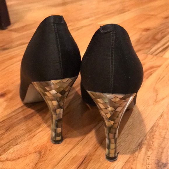 Calvin Klein black satin heels - Picture 3 of 3